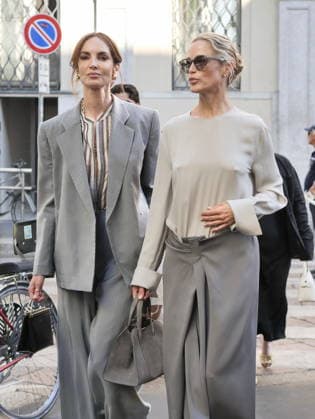 IPA85949677 - Milan, Milan Men s Fashion Week: Spring Summer 2026 2027 - Men s Fashion, Spring Summer 2026 — Armani fashion show; pictured: Eugenia Silva and Carolyn Murphy  Copyright: xLucaxPontix xLucaPonti IpaAgencyx 85949677