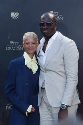 June 22, 2026, Madrid, Madrid, Spain: British actress PHOEBE CAMPBELL (L) who plays Lady Rhaena Targaryen and British actor STEVE TOUSSAINT (R) who plays Lord Corlys Velaryon pose together on the red carpet during the special screening event for the first episode of season three of the HBO series House of the Dragon . The premiere was held at the Terraza del Campo del Moro in Madrid. The highly anticipated fantasy series is based on George R R Martins book Fire and Blood and explores the epic history of House Targaryen set two hundred years before the events of Game of Thrones Madrid Spain  - ZUMAo127 20260622_zep_o127_123 Copyright: xHugoxOrtunox