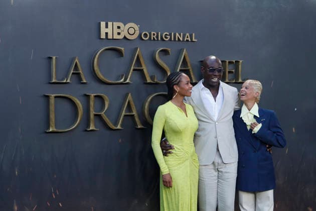 June 22, 2026, Madrid, Madrid, Spain: British actress PHOEBE CAMPBELL (L) who plays Lady Rhaena Targaryen, British actor STEVE TOUSSAINT (C) who plays Lord Corlys Velaryon and British actress BETHANY ANTONIA (R) who plays Lady Baela Targaryen pose together on the red carpet during the special screening event for the first episode of season three of the HBO series House of the Dragon . The premiere was held at the Terraza del Campo del Moro in Madrid. The highly anticipated fantasy series is based on George R R Martins book Fire and Blood and explores the epic history of House Targaryen set two hundred years before the events of Game of Thrones Madrid Spain  - ZUMAo127 20260622_zep_o127_166 Copyright: xHugoxOrtunox