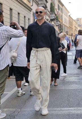 IPA85951827 - Milan, Milan Men s Fashion Week: Spring Summer 2026 2027 - Men s Fashion, Spring Summer 2026 - Armani fashion show; pictured: Enzo Miccio  Copyright: xLucaxPontix xLucaPonti IpaAgencyx 85951827