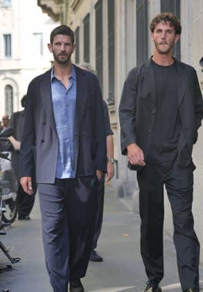 IPA85951755 - Milan, Milan Men s Fashion Week: Spring Summer 2026 2027 - Men s Fashion, Spring Summer 2026 — Armani fashion show; pictured: Andrea and Matteo Vavassori  Copyright: xLucaxPontix xLucaPonti IpaAgencyx 85951755