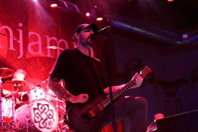 Benjamin Burnley of the band Breaking Benjamin at a concert at Huxleys Neue Welt in Berlin, June 22, 2026 Breaking Benjamin Concert Berlin,detected_source_language