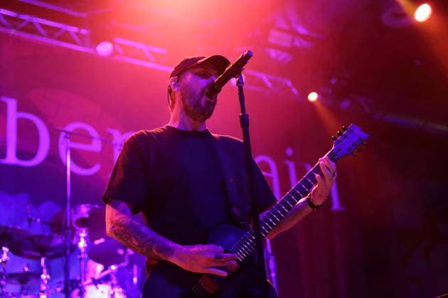 Benjamin Burnley of the band Breaking Benjamin at a concert at Huxleys Neue Welt in Berlin, June 22, 2026 Breaking Benjamin Concert Berlin,detected_source_language