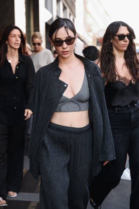 IPA85954288 - Milan, Milan Fashion Week Menswear Spring Summer 2027 - Men s Fashion, Spring Summer 2027 - Giorgio Armani Fashion Show - Guests arriving. Pictured: Matilda De Angelis (Italian actress)  Copyright: xAlessandroxBremecx xx 85954288
