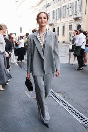 IPA85954292 - Milan, Milan Fashion Week Menswear Spring Summer 2027 - Men s Fashion, Spring Summer 2027 - Giorgio Armani Fashion Show - Guests arriving. Pictured: Eugenia Silva (Spanish model)  Copyright: xAlessandroxBremecx xx 85954292