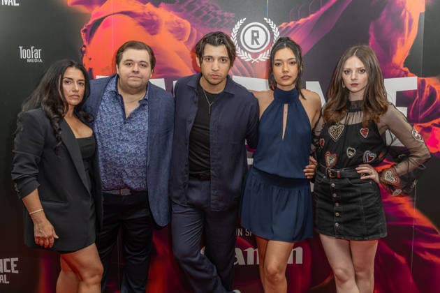 June 22, 2026, London, United Kingdom: (L-R), Marlene Vieira Leslie, Jesse Camacho, Kevin Alves, Alexa Barajas and Jessica Clement, attend the World Premiere of LUCKY WEEKEND at the 34th Raindance Festival at Vue Piccadilly, London. London United Kingdom - ZUMAs197 20260622_aaa_s197_171 Copyright: xPhilxLewisx