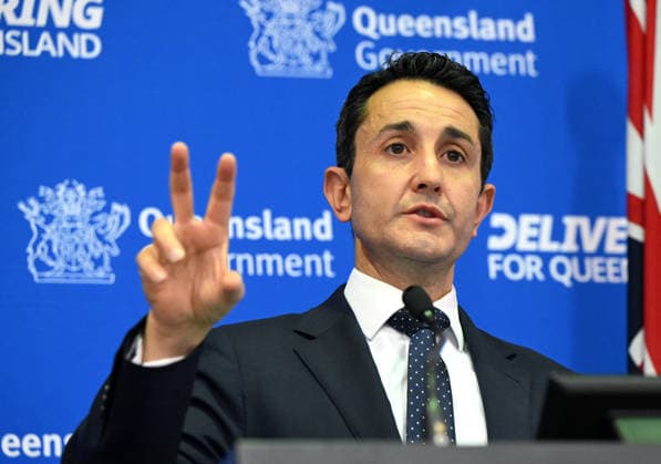 QUEENSLAND BUDGET 2026, Queensland Premier David Crisafulli is seen talking to the media before the handing down of the 2025-26 Queensland state budget at Queensland Parliament in Brisbane, Tuesday, June 23, 2026. ( NO ARCHIVING BRISBANE QUEENSLAND AUSTRALIA  Copyright: xDARRENxENGLANDx 20260623192891041657