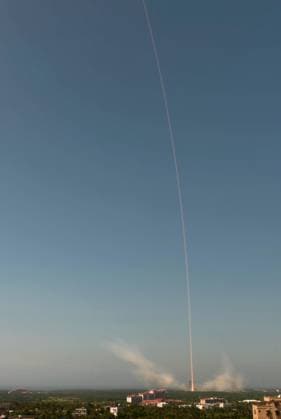 (260623) -- WENCHANG, June 23, 2026 -- This long-exposure photo shows a modified version of the Long March-7 rocket carrying a new communication technology test satellite blasting off from the Wenchang Space Launch Site in south China s Hainan Province, June 23, 2026. Launched at 10:10 a.m. (Beijing Time) aboard the rocket, the satellite has successfully entered its preset orbit. ) (EyesOnSci) CHINA-HAINAN-WENCHANG-SATELLITE-LAUNCH (CN) YangxGuanyu 
