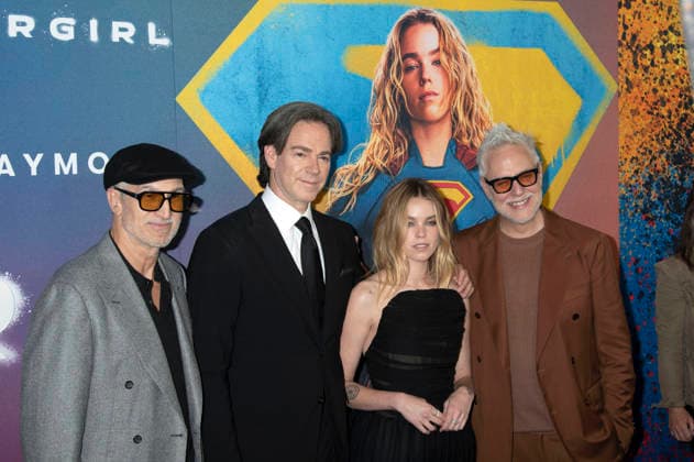 Craig Gillespie, Peter Safran, Milly Alcock und James Gunn bei der Weltpremiere des Kinofilms Supergirl an der Brooklyn Academy of Music. New York, 22.06.2026 *** Craig Gillespie, Peter Safran, Milly Alcock, and James Gunn at the world premiere of the movie Supergirl at the Brooklyn Academy of Music in New York, June 22, 2026,detected_source_language Foto:xB.xHinex xFuturexImagex supergirl_ny_6692