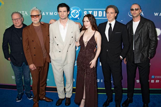 David Zaslav, James Gunn, David Corenswet, Rachel Brosnahan, Peter Safran und Nicholas Hoult bei der Weltpremiere des Kinofilms Supergirl an der Brooklyn Academy of Music. New York, 22.06.2026 *** David Zaslav, James Gunn, David Corenswet, Rachel Brosnahan, Peter Safran, and Nicholas Hoult at the world premiere of the movie Supergirl at the Brooklyn Academy of Music in New York, June 22, 2026,detected_source_language Foto:xB.xHinex xFuturexImagex supergirl_ny_6693