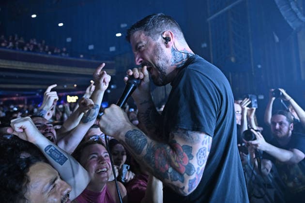 The Dillinger Escape Plan performing at Forum in London LONDON, ENGLAND - JUNE 22: Dimitri Minakakis of ˜The Dillinger Escape Plan™ performing at Forum on June 22, 2026 in London, England. CAP MAR MAR Great Britain UK Copyright: xMartinxHarris CapitalxPicturesx