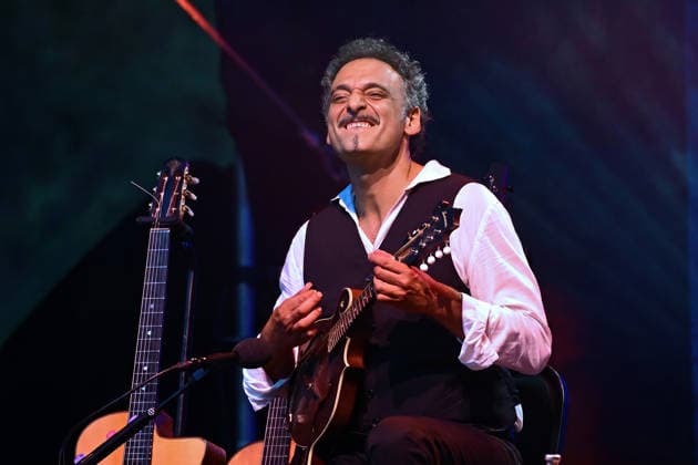 Open-air concert by the Herbert Pixner Project on the Toscana Peninsula in Gmunden, photographed on June 22, 2026. The photo shows guitarist Manuel Randi at the 2022 open-air concert by the Herbert Pixner Project on the Toscana Peninsula in Gmunden, on June 22, 2026,detected_source_language