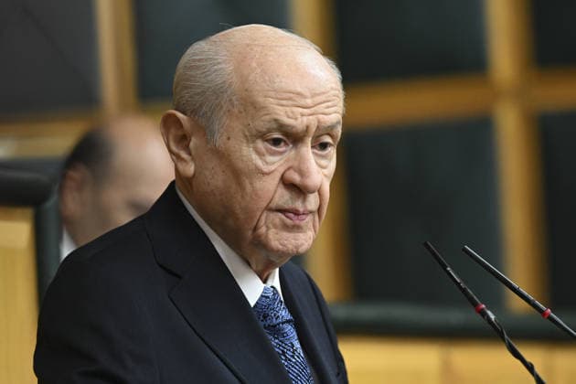 Turkiye s Nationalist Movement Party (MHP) Group Meeting ANKARA, TURKIYE - JUNE 23: Turkiye s Nationalist Movement Party (MHP) leader Devlet Bahceli makes a speech during his party s group meeting at the Grand National Assembly of Turkiye in Ankara, Turkiye, on June 23, 2026. Dogukan Keskinkilic Anadolu Ankara Turkey. Editorial use only. Please get in touch for any other usage.  Copyright: x2026xAnadoluxDogukanxKeskinkilicx