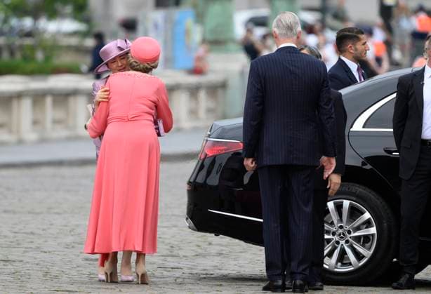 State Visit of the Emperor and the Empress of Japan to Belgium BRUSSELS, BELGIUM - JUNE 23 : King Philippe - Filip of Belgium, Queen Mathilde of Belgium; Emperor Naruhito of Japan and Empress Masako of Japan pictured during the Official Welcome Ceremony at the Place des Palais Paleizenplein during the state visit of the Emperor and Empress of Japan to Belgium, on June 23, 2026 in Brussels, Belgium, 23 06 2026 Brussels Belgium  Copyright: xPhilipxReynaersx