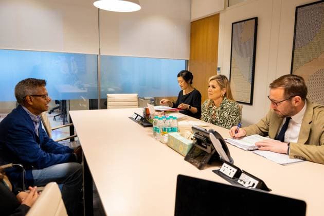 Mumbai, The Netherlands, 2026-06-23 09:26:40 MUMBAI, 23-06-2026, Her Majesty Queen Maxima visits the Republic of India from Tuesday 23 to Thursday 25 June at the invitation of the Government of India as Special Advocate of the UN Secretary-General for Financial Health (UNSGSA) PHOTO: NLBeeld Credit: NL Beeld Patrick van Emst  Copyright: xx x