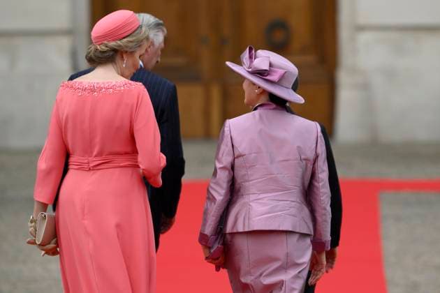 State Visit of the Emperor and the Empress of Japan to Belgium BRUSSELS, BELGIUM - JUNE 23 : King Philippe - Filip of Belgium, Queen Mathilde of Belgium; Emperor Naruhito of Japan and Empress Masako of Japan pictured during the Official Welcome Ceremony at the Place des Palais Paleizenplein during the state visit of the Emperor and Empress of Japan to Belgium, on June 23, 2026 in Brussels, Belgium, 23 06 2026 Brussels Belgium  Copyright: xPhilipxReynaersx