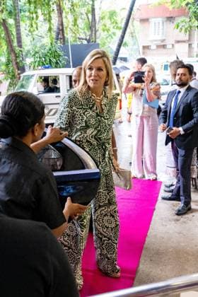 Mumbai, The Netherlands, 2026-06-23 11:08:35 MUMBAI, 23-06-2026, Her Majesty Queen Maxima visits the Republic of India from Tuesday 23 to Thursday 25 June at the invitation of the Government of India as Special Advocate of the UN Secretary-General for Financial Health (UNSGSA) PHOTO: NLBeeld Credit: NL Beeld Patrick van Emst  Copyright: xx x