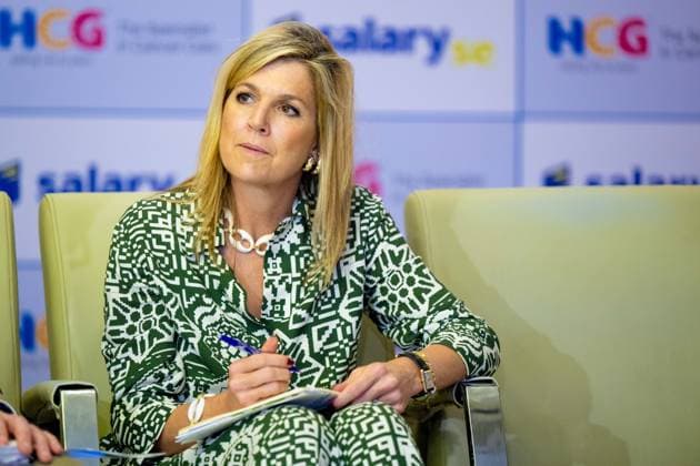 Mumbai, The Netherlands, 2026-06-23 11:13:16 MUMBAI, 23-06-2026, Her Majesty Queen Maxima visits the Republic of India from Tuesday 23 to Thursday 25 June at the invitation of the Government of India as Special Advocate of the UN Secretary-General for Financial Health (UNSGSA) PHOTO: NLBeeld Credit: NL Beeld Patrick van Emst  Copyright: xx x