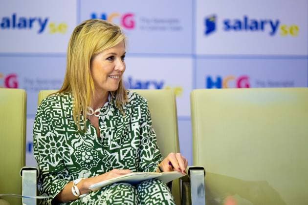 Mumbai, The Netherlands, 2026-06-23 11:10:33 MUMBAI, 23-06-2026, Her Majesty Queen Maxima visits the Republic of India from Tuesday 23 to Thursday 25 June at the invitation of the Government of India as Special Advocate of the UN Secretary-General for Financial Health (UNSGSA) PHOTO: NLBeeld Credit: NL Beeld Patrick van Emst  Copyright: xx x