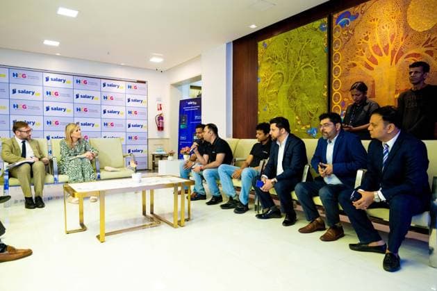 Mumbai, The Netherlands, 2026-06-23 11:18:32 MUMBAI, 23-06-2026, Her Majesty Queen Maxima visits the Republic of India from Tuesday 23 to Thursday 25 June at the invitation of the Government of India as Special Advocate of the UN Secretary-General for Financial Health (UNSGSA) PHOTO: NLBeeld Credit: NL Beeld Patrick van Emst  Copyright: xx x
