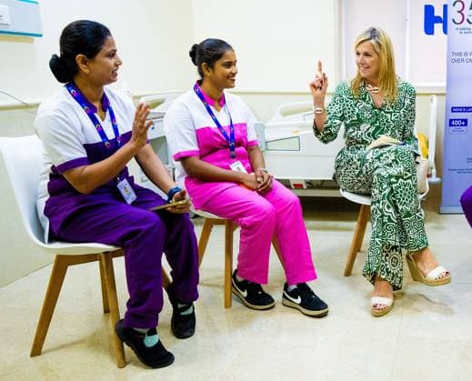 Mumbai, The Netherlands, 2026-06-23 11:26:43 MUMBAI, 23-06-2026, Her Majesty Queen Maxima visits the Republic of India from Tuesday 23 to Thursday 25 June at the invitation of the Government of India as Special Advocate of the UN Secretary-General for Financial Health (UNSGSA) PHOTO: NLBeeld Credit: NL Beeld Patrick van Emst  Copyright: xx x