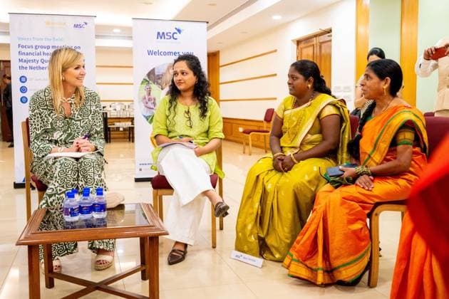 Mumbai, The Netherlands, 2026-06-23 12:01:56 MUMBAI, 23-06-2026, Her Majesty Queen Maxima visits the Republic of India from Tuesday 23 to Thursday 25 June at the invitation of the Government of India as Special Advocate of the UN Secretary-General for Financial Health (UNSGSA) PHOTO: NLBeeld Credit: NL Beeld Patrick van Emst  Copyright: xx x