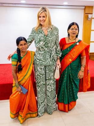 Mumbai, The Netherlands, 2026-06-23 12:54:17 MUMBAI, 23-06-2026, Her Majesty Queen Maxima visits the Republic of India from Tuesday 23 to Thursday 25 June at the invitation of the Government of India as Special Advocate of the UN Secretary-General for Financial Health (UNSGSA) PHOTO: NLBeeld Credit: NL Beeld Patrick van Emst  Copyright: xx x