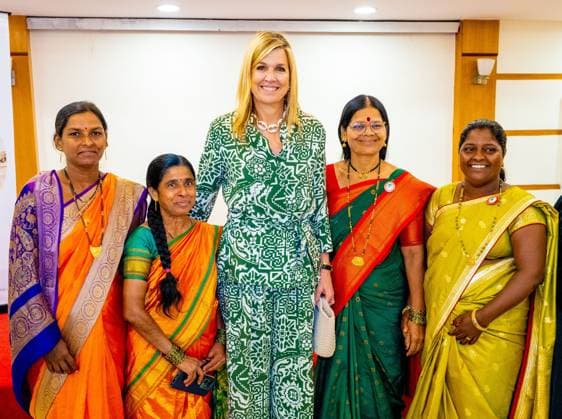 Mumbai, The Netherlands, 2026-06-23 12:54:28 MUMBAI, 23-06-2026, Her Majesty Queen Maxima visits the Republic of India from Tuesday 23 to Thursday 25 June at the invitation of the Government of India as Special Advocate of the UN Secretary-General for Financial Health (UNSGSA) PHOTO: NLBeeld Credit: NL Beeld Patrick van Emst  Copyright: xx x