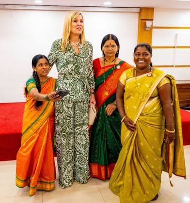 Mumbai, The Netherlands, 2026-06-23 12:54:20 MUMBAI, 23-06-2026, Her Majesty Queen Maxima visits the Republic of India from Tuesday 23 to Thursday 25 June at the invitation of the Government of India as Special Advocate of the UN Secretary-General for Financial Health (UNSGSA) PHOTO: NLBeeld Credit: NL Beeld Patrick van Emst  Copyright: xx x