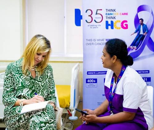 Mumbai, The Netherlands, 2026-06-23 11:32:52 MUMBAI, 23-06-2026, Her Majesty Queen Maxima visits the Republic of India from Tuesday 23 to Thursday 25 June at the invitation of the Government of India as Special Advocate of the UN Secretary-General for Financial Health (UNSGSA) PHOTO: NLBeeld Credit: NL Beeld Patrick van Emst  Copyright: xx x