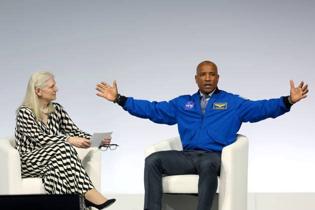 Astronaut Victor Glover in conversation with Baroness Philippa Stroud at the Alliance for Responsible Citizenship Conference 2026. Image Licensed to Parsons Media. 23 06 2026. London, United Kingdom. The Alliance for Responsible Citizenship Conference 2026. Olympia London.  Copyright: xAndrewxParsonsx xParsonsxMediax PAR-9216-0001