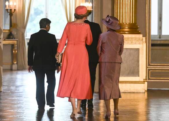 State Visit of the Emperor and the Empress of Japan to Belgium BRUSSELS, BELGIUM - JUNE 23 : Queen Mathilde of Belgium, Emperor Naruhito of Japan, King Philippe - Filip of Belgium and Empress Masako of Japan pictured during the Official Welcome Ceremony in the Royal Palace during the state visit of the Emperor and Empress of Japan to Belgium, on June 23, 2026 in Brussels, Belgium, 23 06 2026 Brussels Belgium  Copyright: xBertxVanxDenxBrouckex