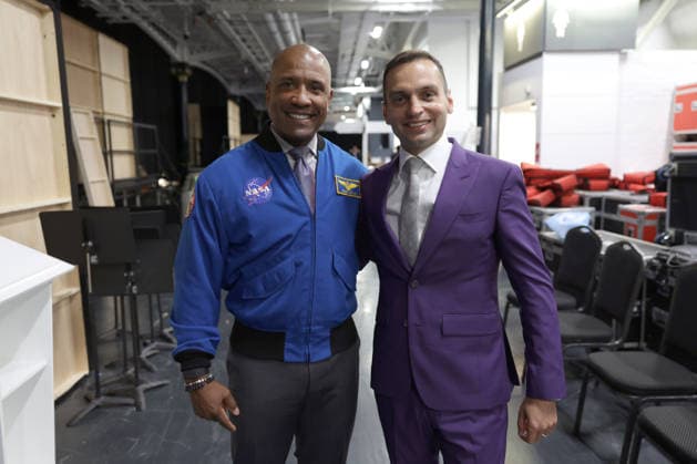 Astronaut Victor Glover with Konstantin Kisin backstage at the Alliance for Responsible Citizenship Conference 2026. Image Licensed to Parsons Media. 23 06 2026. London, United Kingdom. The Alliance for Responsible Citizenship Conference 2026. Olympia London.  Copyright: xAndrewxParsonsx xParsonsxMediax PAR-9216-0013