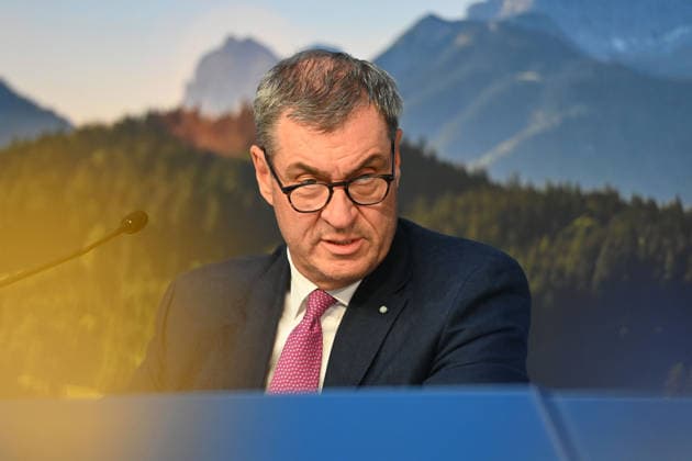 Markus SOEDER (Ministerpraesident Bayern und CSU Vorsitzender), Einzelbild,angeschnittenes Einzelmotiv,Portraet,Portrait,Porträt. Pressekonferenz der Bayerischen Staatsregierung nach Kabinettssitzung am 23.06.2026 im Prinz Carl Palais in Muenchen. *** Markus SOEDER, Minister-President of Bavaria and CSU Chairman, single image, cropped shot, portrait, press conference of the Bavarian State Government following a cabinet meeting on June 23, 2026, at the Prinz Carl Palais in Munich,detected_source_language