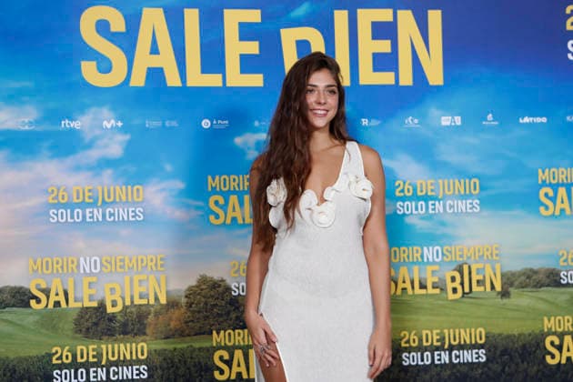 June 23, 2026, Madrid, Madrid, Spain: Spanish actress CARMEN ARRUFAT poses for the media during the photocall for the presentation of the movie Morir no siempre sale bien held at Leclab Madrid. Directed by Claudia Pinto the black comedy film tells the story of two families from different social backgrounds forced to interact after the kidnapping of a corpse. The cinematic project explores social differences through irony and empathy offering a critical portrait of modern society. Madrid Spain - ZUMAo127 20260623_zep_o127_009 Copyright: xHugoxOrtunox
