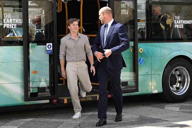 William, Prince of Wales arrives with Robert Irwin to take part in The Earthshot Prize Impact Assembly in London Featuring: Robert Irwin, William, Prince of Wales Where: London, United Kingdom When: 23 Jun 2026 Credit: Cover Images EDITORIAL USE ONLY. NOT FOR USE BY NEWSPAPERS BASED IN THE UK. Copyright: xx coverimg55796319