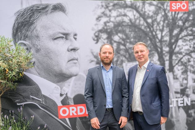 photonews.at – Wien, 23.06.2026. Pressegespräch der SPÖ zur Sommertour Ordnen statt Spalten . Der Bundesparteivorsitzende und der Bundesgeschäftsführer informieren über die Sommertour der SPÖ sowie deren politische Schwerpunkte und geplante Aktivitäten. PHOTO: Bundesgeschäftsführer der SPÖ Klaus Seltenheim und Vizekanzler Andreas Babler (SPÖ) SPÖ press briefing on the party s Ordnen statt Spalten summer tour. The party leader and secretary general outline the campaign s political priorities and upcoming activities. Sommertour, Opposition, Parteipolitik, Kommunikation, Öffentlichkeit, Dialog, Tour, opposition, communication, outreach Pressegespräch der SPÖ zur Sommertour Ordnen statt Spalten *** photonews at – Vienna, June 23, 2026 