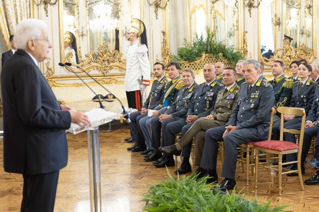 June 23, 2026, Rome, Rome, Italy: President of the Republic Sergio Mattarella during a meeting with representatives of the Guardia di Finanza, marking the 252nd anniversary of the Corps establishment. Rome, June 23, 2026 *** Local Caption *** Il Presidente della Repubblica Sergio Mattarella in occasione dell incontro con una rappresentanza della Guardia di Finanza, in occasione del 252Ã‚Â° anniversario della costituzione del Corpo Rome Italy  - ZUMAa289 20260623_zia_a289_035 Copyright: xFrancescoxAmmnedolax xAgfx