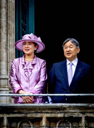 23-06-2026 Belgium Japanese Emperor Naruhito and Empress Masako pose pictured at the official welcoming ceremony at the Place des Palais Paleizenplein, in Brussels, during the official state visit of the Japanese Emperor and Empress to Belgium. Â  Copyright: xPPEx