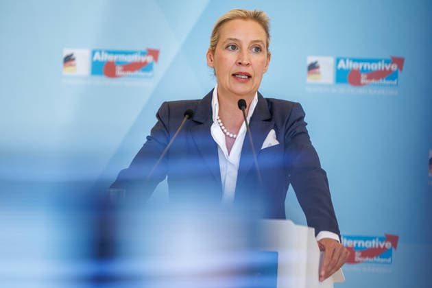 Statement AfD Alice Weidel (AfD), bei einem Statement der AfD am 23.06.26 in Berlin. Berlin Berlin Deutschland Reichstag *** Statement by AfDs Alice Weidel, during an AfD press conference on June 23, 2026, in Berlin, Berlin, Berlin, Germany, at the Reichstag,detected_source_language
