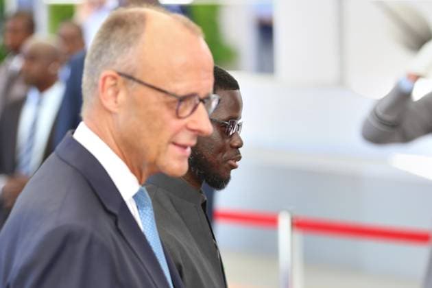 Berlin, Deutschland, 23.06.2026: Bundeskanzleramt: Empfang des Präsidenten Senegals: Bundeskanzler Friedrich Merz (CDU) und Bassirou Diomaye Faye *** Berlin, Germany, June 23, 2026; Federal Chancellery Copyright: xdtsxNachrichtenagenturx dts_124571