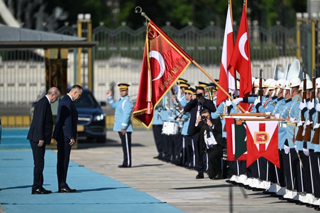 News Bilder des Tages Recep Tayyip Erdogan - Karol Nawrocki meeting in Ankara ANKARA, TURKIYE - JUNE 23: Turkish President Recep Tayyip Erdogan welcomes the Polish President Karol Nawrocki with an official ceremony at the Presidential Complex in Ankara, on June 23, 2026, in Ankara, Turkiye. Mehmet Ali Ozcan Anadolu Ankara Turkey. Editorial use only. Please get in touch for any other usage.  Copyright: x2026xAnadoluxMehmetxAlixOzcanx