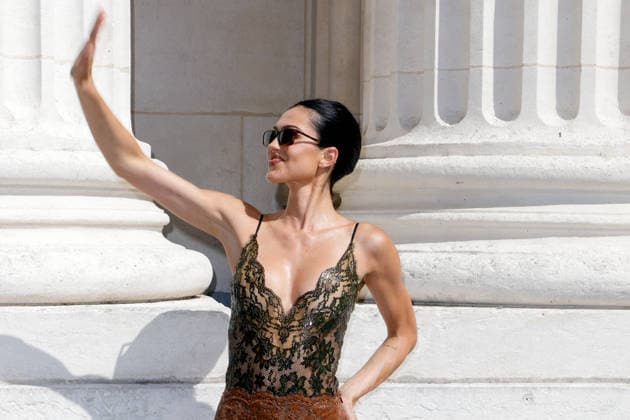 Amelia Gray Hamlin arrives at the Saint Laurent Ready-to-Wear Mens Spring Summer 2027 fashion show during Paris Fashion Week at the Bourse de Commerce Pinault Collection in Paris, France, on June 23, 2026. Olivier Borde, Bestimage. Celebrities await the Saint Laurent Men’s Spring Summer 2027 show as part of Paris Fashion Week on June 23, 2026, in Paris, France. Paris, France,detected_source_language  Copyright: xOLIVIERxBORDEx xBESTIMAGExOLIVIERxBORDEx xBESTIMAGEx