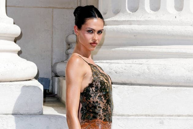 Amelia Gray Hamlin arrives at the Saint Laurent Ready-to-Wear Mens Spring Summer 2027 fashion show during Paris Fashion Week at the Bourse de Commerce Pinault Collection in Paris, France, on June 23, 2026. Olivier Borde, Bestimage. Celebrities await the Saint Laurent Men’s Spring Summer 2027 show as part of Paris Fashion Week on June 23, 2026, in Paris, France. Paris, France,detected_source_language  Copyright: xOLIVIERxBORDEx xBESTIMAGExOLIVIERxBORDEx xBESTIMAGEx