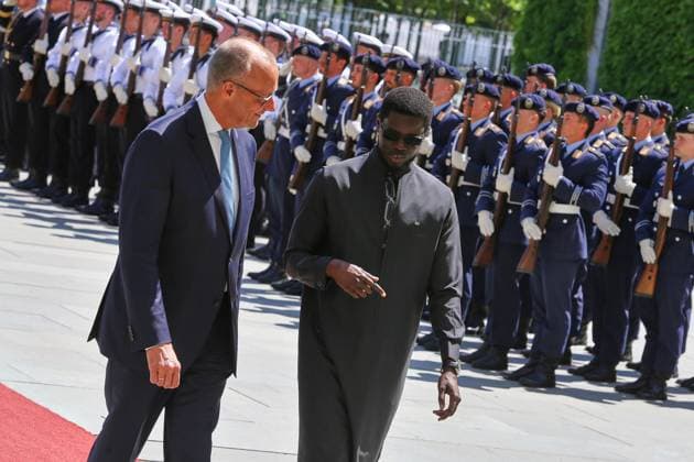 Berlin, Deutschland, 23.06.2026: Bundeskanzleramt: Empfang des Präsidenten Senegals: Bundeskanzler Friedrich Merz (CDU) und Bassirou Diomaye Faye *** Berlin, Germany, June 23, 2026; Federal Chancellery Copyright: xdtsxNachrichtenagenturx dts_124572
