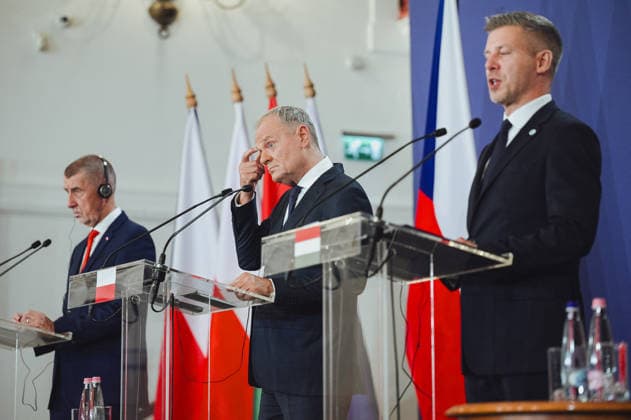 Visegrad Group (V4) summit in Hungary GODOLLO, HUNGARY - JUNE 23: Polish Prime Minister Donald Tusk attends Visegrad Group (V4) summit at the Royal Palace of Godollo in Godollo, Hungary, on 23 June 2026. The leaders discussed regional cooperation, European affairs, security, energy policy and current geopolitical challenges during the first V4 prime ministers’ summit in several years. Robert Nemeti Anadolu Godollo Hungary. Editorial use only. Please get in touch for any other usage.  Copyright: x2026xAnadoluxRobertxNemetix