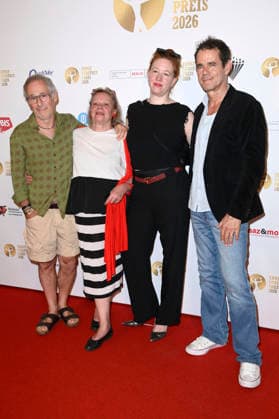 Dani Levy, Susanne Petersen, Rike Link und Tom Tykwer bei der 68. Verleihung vom Ernst-Lubitsch-Preis 2026 im Kino Babylon. Berlin, 23.06.2026 *** Dani Levy, Susanne Petersen, Rike Link, and Tom Tykwer at the 68th Ernst Lubitsch Prize ceremony in 2026 at the Babylon Berlin cinema, June 23, 2026,detected_source_language Foto:xN.xKubelkax xFuturexImagex lubitsch_6628