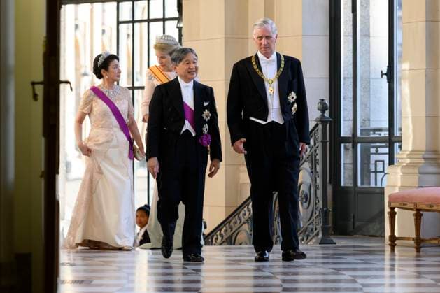 State Visit of the Emperor and the Empress of Japan to Belgium BRUSSELS, BELGIUM - JUNE 23 : King Philippe of Belgium, Queen Mathilde of Belgium, Emperor Naruhito and the Empress Masako Owada of Japan pictured during the State Banquet at Laeken Castle during the State Visit of the Emperor and Empress of Japan to Belgium, on June 23, 2026 in Brussels, Belgium, 23 06 2026 Brussels Belgium  Copyright: xPhilipxReynaersx