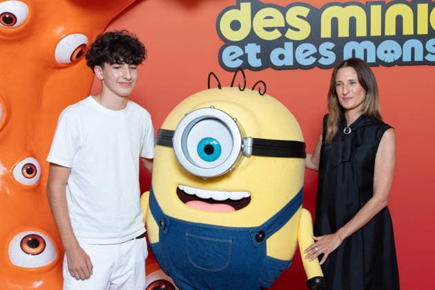 Minions And Monsters Paris Film Premiere NB Camille Cottin and her son Leon Mahon de Monaghan attends Minions And Monsters Des Minions et des Monstres Paris Film Premiere at Le Grand REX on June 23, 2026 in Paris, France. Photo by Nasser Berzane ABACAPRESS.COM Paris France  Copyright: xBerzanexNasser ABACAx
