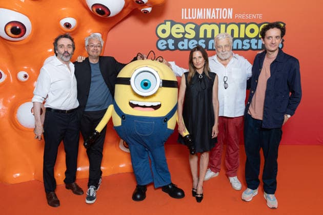 Minions And Monsters Paris Film Premiere NB Laurent Poitrenaux, Pierre Coffin, Camille Cottin, Jacques Weber and David Marsais attends Minions And Monsters Des Minions et des Monstres Paris Film Premiere at Le Grand REX on June 23, 2026 in Paris, France. Photo by Nasser Berzane ABACAPRESS.COM Paris France  Copyright: xBerzanexNasser ABACAx